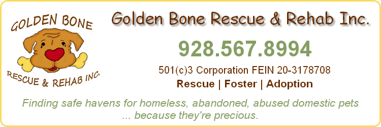Donations - Golden Bone Rescue & Rehab, Inc., Sedona, Arizona